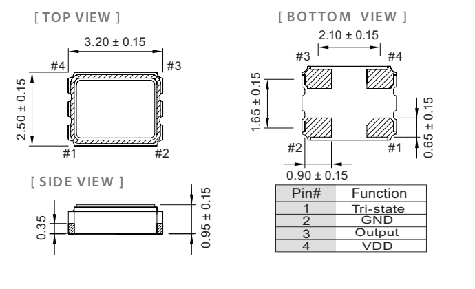 SMD3.2x2.5mm, Frequency Stability ±20ppm Over -40℃ to 105℃ SPXO